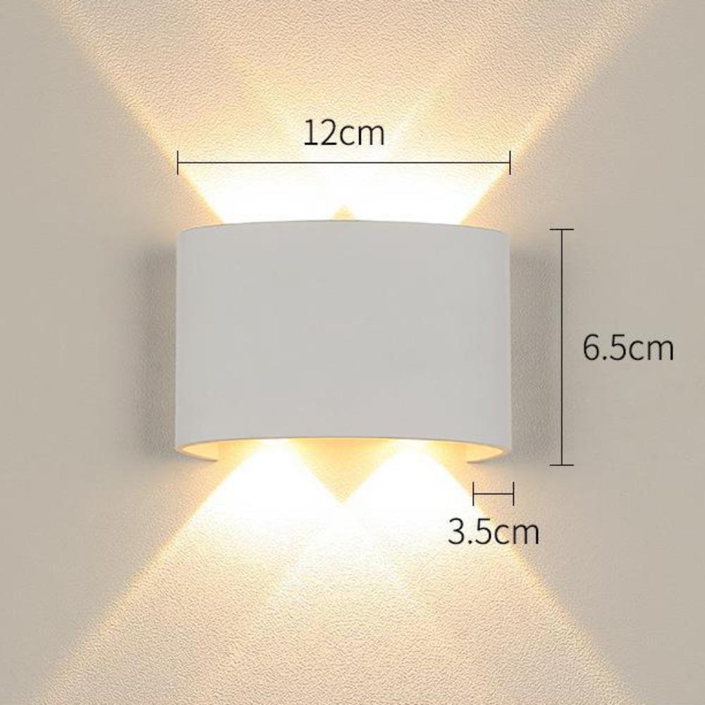 Modern Aluminum Shell LED Wall Light Black White IP65 Waterproof Corridor Balcony Lights Garden Stairs Bulb Indoor Outdoor