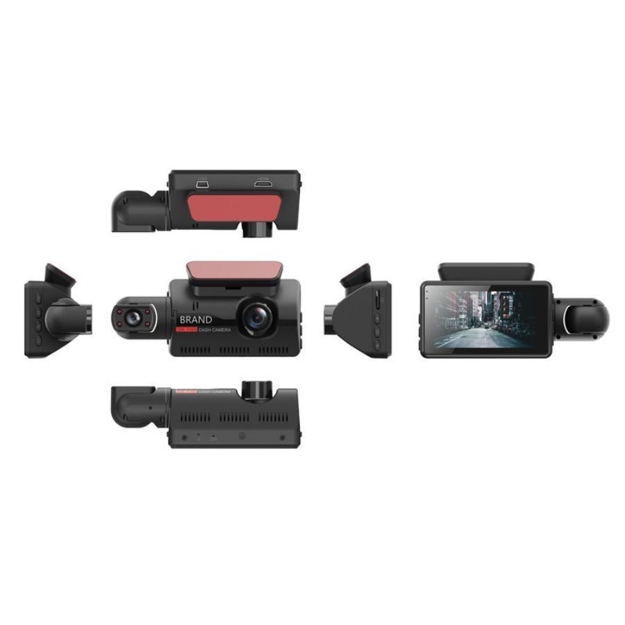 Автомобильный видеорегистратор HD с 2 объективами, скрытая видеорегистратор для вождения автомобиля, 3,0-дюймовый IPS-камера, рекордер ночного видения, G-сенсор, циклическая запись видеорегистратора