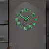 Luminous Wall Clock Silent Movement Easy-to-read Simple Installation Decorative DIY Wall Clock for Living Room Bedroom