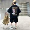 Детская одежда для мальчиков летний костюм с короткими рукавами новый детский летний спортивный комплект из двух предметов для детей среднего и большого возраста
