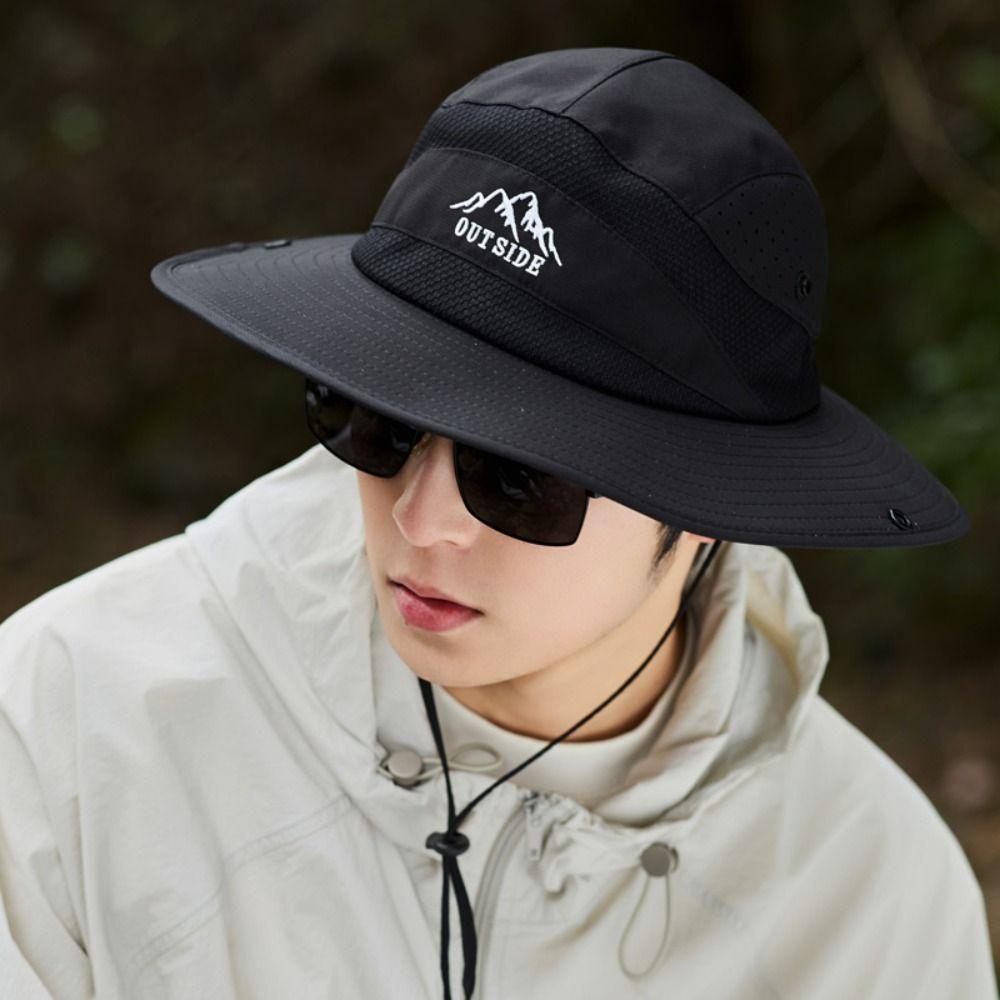 Quick-dry Folding Bucket Hat Nylon Sun Hat Casual Hiking Cap Travel