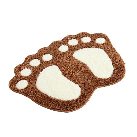 Коврик для ванной Yousheng Быстросохнущий Противоскользящий Машинная стирка Коврик для ванной Смешной дизайн стопы Коврик для спальни/прихожей/двери