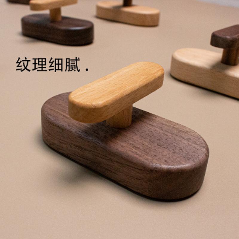 Новый скандинавский крючок из массива дерева, грецкий орех, подвесная вешалка, настенный крючок для ванной комнаты, стойка для хранения пальто в спальне, домашние крючки для полотенец, ключей, декоративные