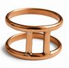 Pure Copper Double Band Ring, Open Bar Statement Ring, Minimalist Everyday Ring, Healing Jewelry
