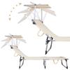 Шезлонг - SPRINGOS - Pliable avec pare-soleil - 188 x 57 см - Металл - 100 % полиэстер