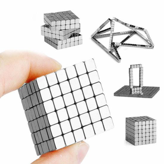 125Pcs Powerful Rare Earth Neodymium Square Magnets Block Cube Educational Toy