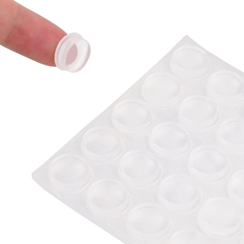 AmazonBasics Подушка-стопор для двери, Набор накладок х х см, Резина, Самоклеящиеся, Прозрачные, 300, 17.5 11.4 1.52