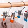 Противоскользящие зажимы для сушки одежды, прищепки для одежды, держатели для обуви, зажим для брюк из нержавеющей стали, вращающийся на 360°, регулируемый стеллаж для хранения вещей в доме
