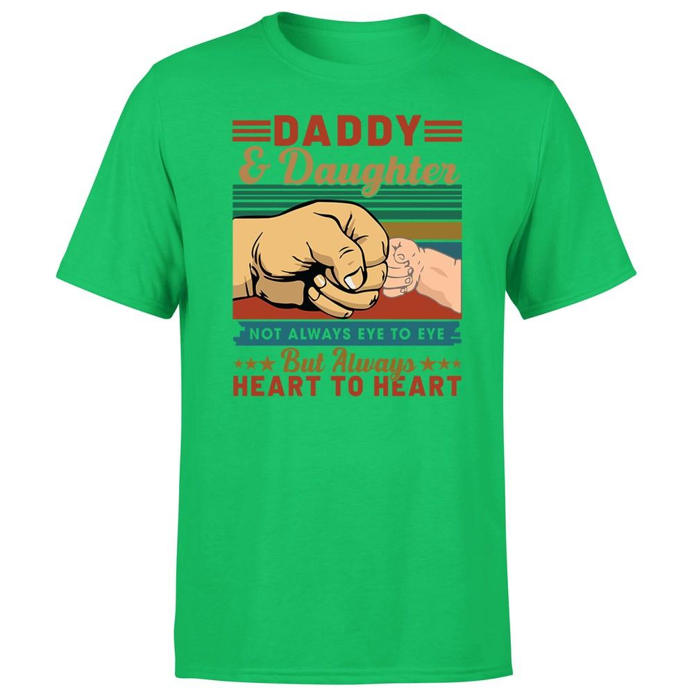 Vintage Daddy And Daughter Unisexs T Shirt Not Always Eye To Eye Gift Fatherday Tee