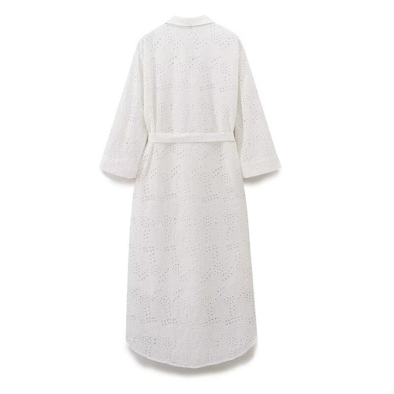 Fashion Style 2024 Summer New Arrival Women's Clothing Stylish All-Matching Hollow Embroider Dress 3129265 250