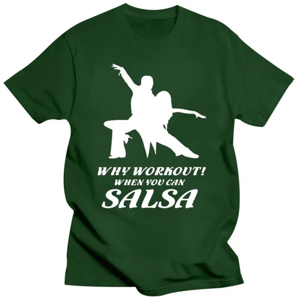 Новинка, потрясающие футболки для танцев SALSA, графические футболки для улицы из хлопка с коротким рукавом, подарки на день рождения, летняя футболка в стиле «мужская одежда»