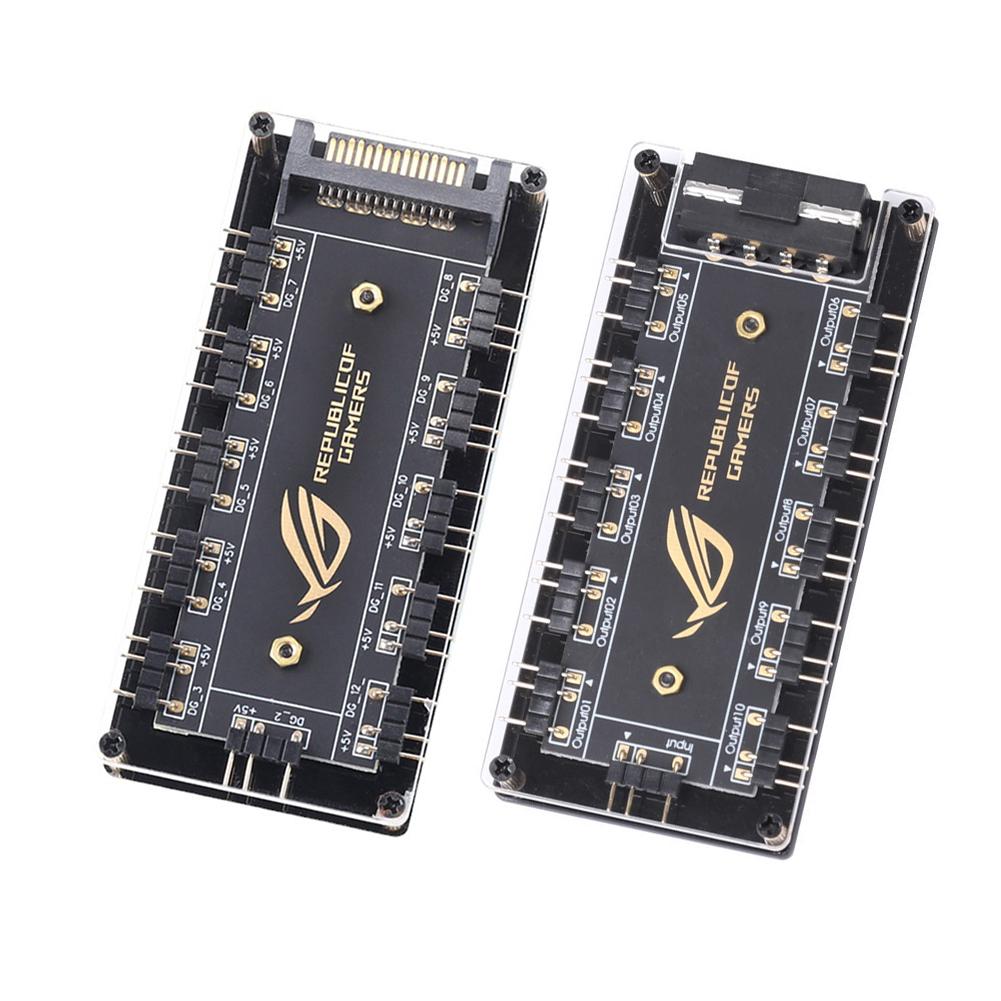 5V/3PIN ARGB кабель-разветвитель концентратор ASUS AURA SYNC RGB вентилятор концентратор адаптер SATA удлинитель кабеля питания адаптер для ПК кулер