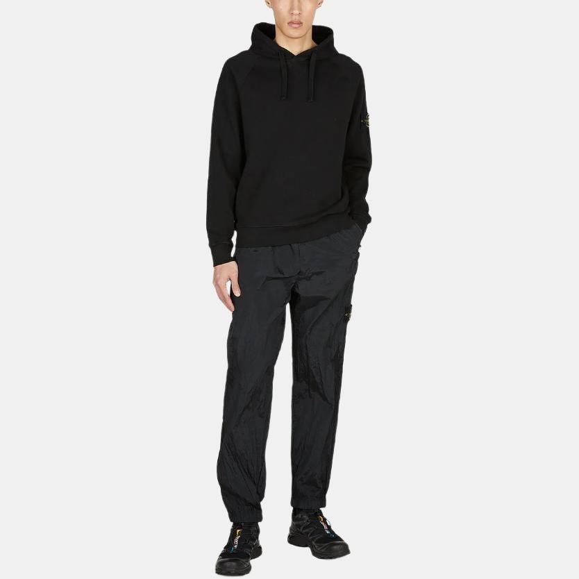 STONE ISLAND Logo Patch Hoodie 'Black' Men's 781562160-V0029