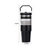 Stainless Steel Thermos Cup with Straw and Handle Portable Car Cup Double Wall Travel Sports Water Bottle Coffee Vacuum Flask