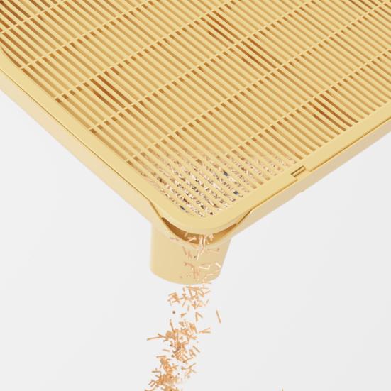 Кошачий пандус для лотка Приподнятый пандус для кошачьего туалета Двухслойный уловитель наполнителя с функцией фильтрации для маленьких и пожилых кошек