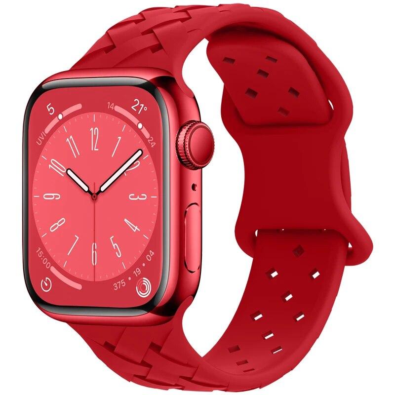 Силиконовый ремешок для Apple Watch Band 44 мм, 45 мм, 49 мм, 42 мм, 41 мм, 40 мм, 38 мм, ремешок для часов Apple Watch, браслет iwatch Series 3, 4, 5, 6, 7, 8, 9 SE Ultra2