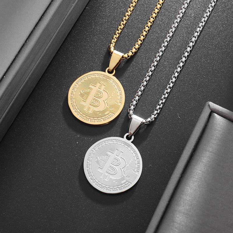 Брелок для ключей Bitcoin Собака Виртуальная Памятная Монета Кулон Ювелирный Кулон Ожерелье