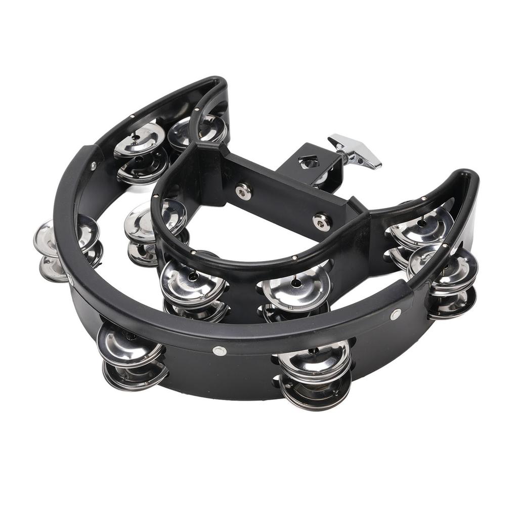 Джинглы Ручной Перкуссионный Зажимной Эргономичный Дизайн Двухрядный Полумесяц Музыкальный Тамбурин для