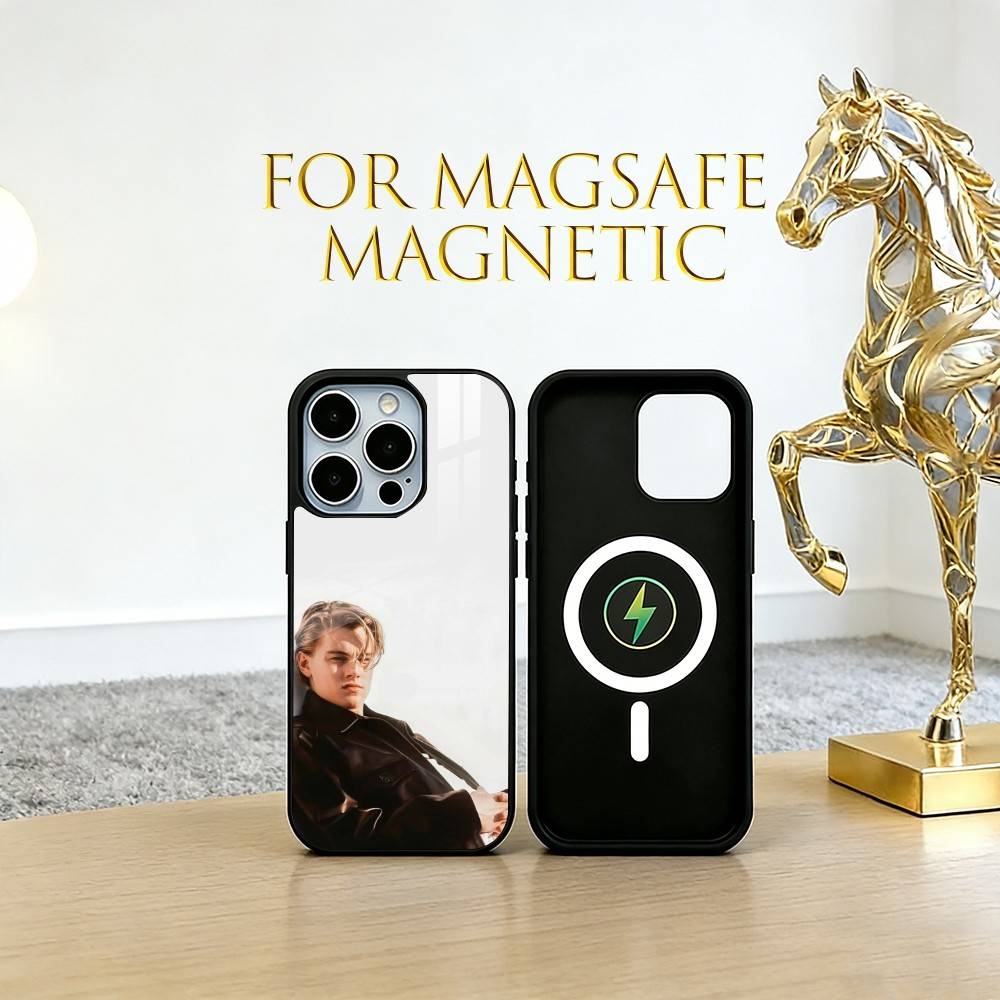 Чехол для телефона Леонардо Ди Каприо для iPhone 17, 16, 15, 14, 13, 12, 11 Plus, Pro Магнитный с Magsafe Беспроводная зарядка