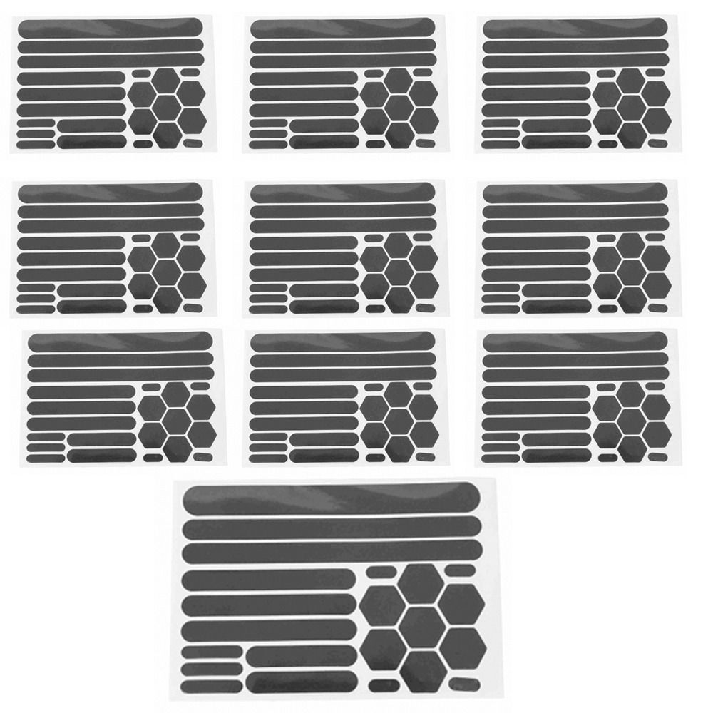 10Sheet High Visibility Bike Reflective Decals Reflective Helmet Stickers Motorcycle Helmet