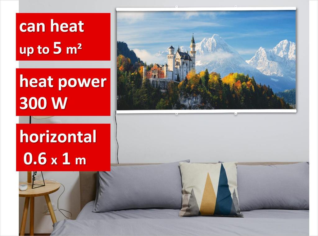 Картина-обогреватель "Замок в горах" на пленке Monocrystal 105x60 см 300 Вт