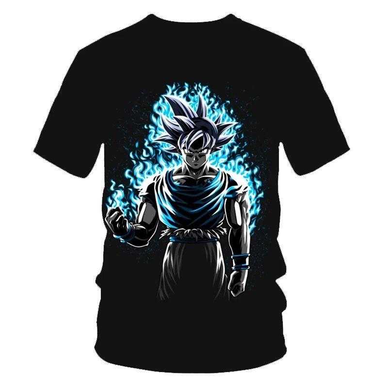 2026 Новая 3D-печатная футболка Dragon Ball для детской одежды, летняя футболка с коротким рукавом в стиле аниме для взрослых, повседневная и модная