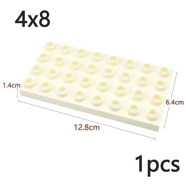 Duploes Big Size Baseplate Multiple Sizes 16x16 8x8 4x4 Bricks Assembly Plates Large Particles Figures Building Blocks Kid Toys