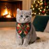 Breathable Pet Neckerchief Christmas Dog Bandana, Triangular Scarf, Snowman Tree Patterns, Bandana Adjustable Bib for Cats, Small Medium Dogs Washable