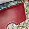 [Pre-Owned] Padlock Metal Lock Buckle Bag GG Blooms Logo Geranium Print Canvas And Leather Box Bag Chain Shoulder Crossbody Bag Small - Good #A84LQO