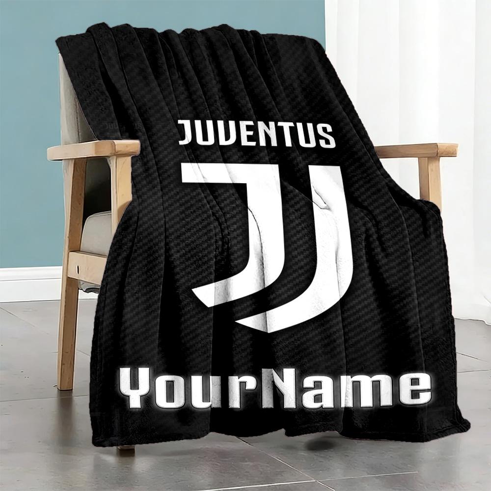 Juventus Personalized Text Blanket Gift Customizable Blanket Ultra-Soft Throw For Office Sofa Chair Nap for All Occasions