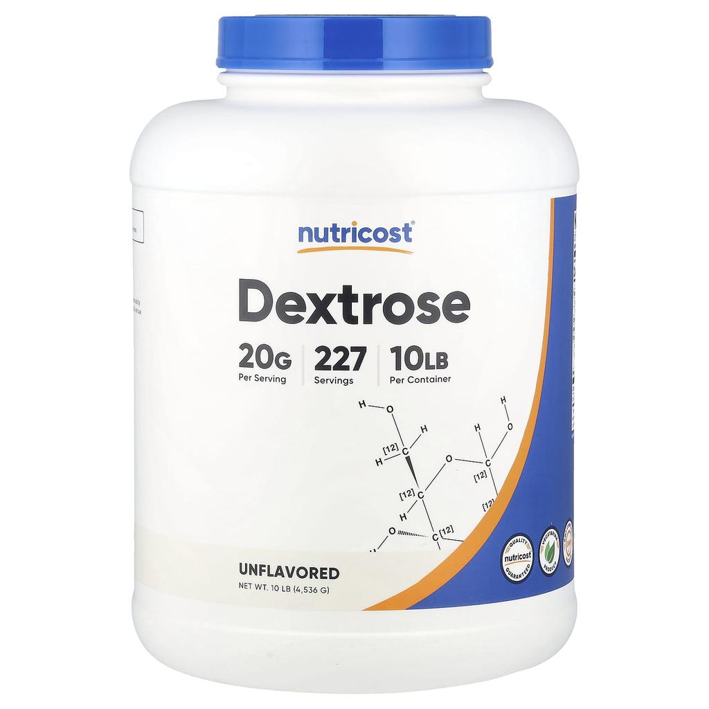 Nutricost, Dextrose, Unflavored, 4,536g (10lb)