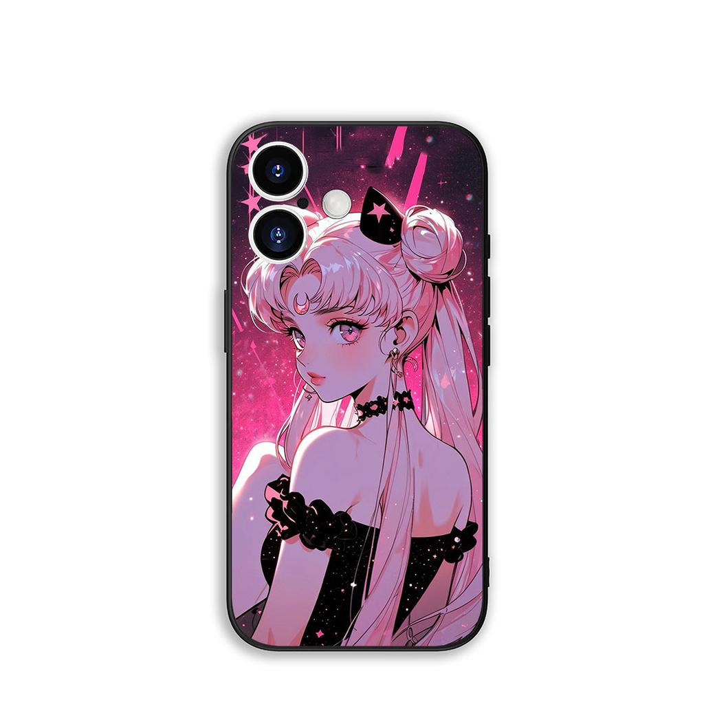 Чехол-бампер Cover для Apple iPhone 15 14 16 Plus XS 13 11 12 Pro Max XR X 16E ProMax Чехол для телефона Кот Моряки Красивая Девушка Луна