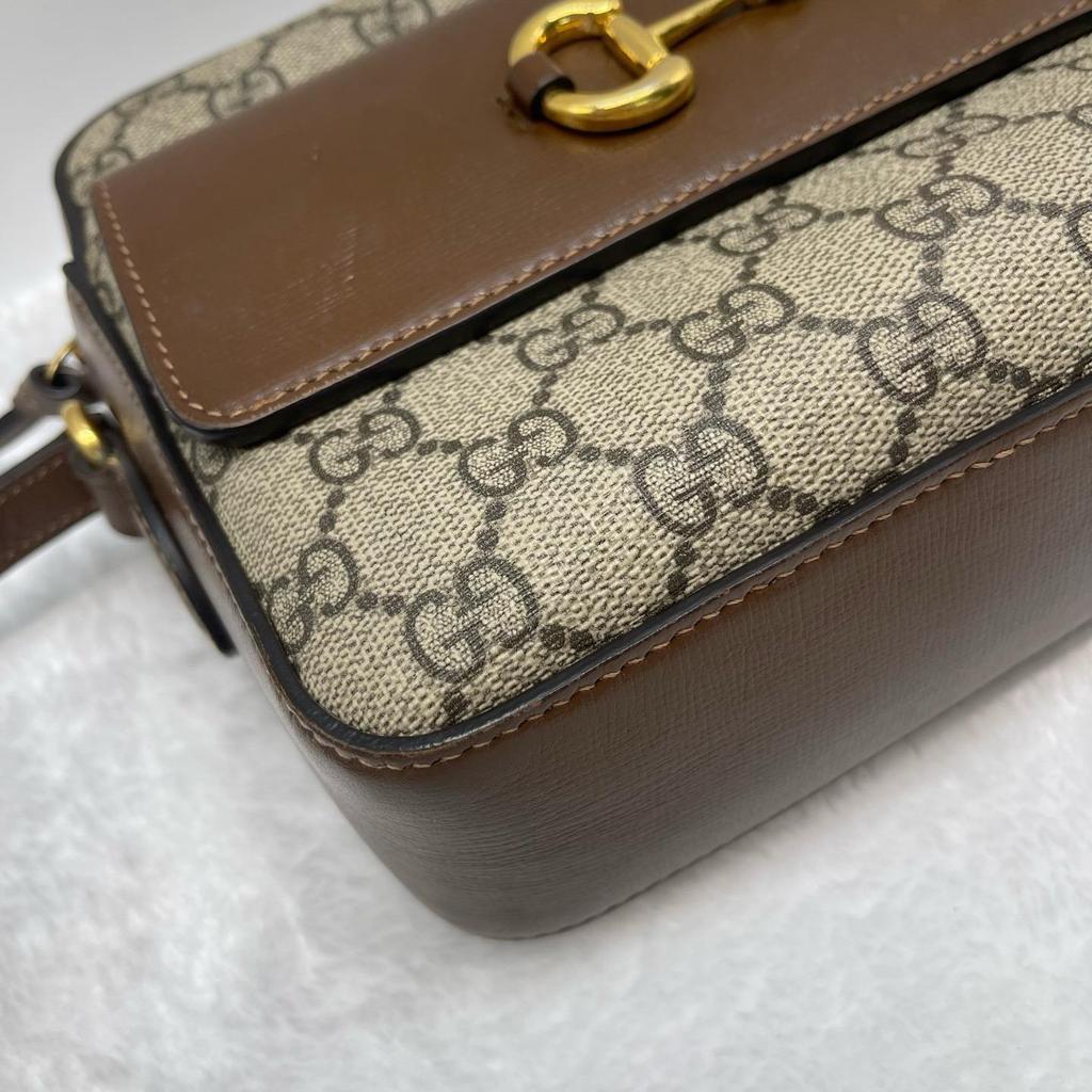 [Pre-Owned] Gucci Horsebit 1955 Small Shoulder Bag 'Beige/Ebony' - Very Good #1U5QXEV