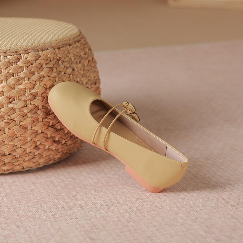 Туфли Мэри Джейн тринадцать линий женские 2024 новые весенние и летние туфли на плоской подошве туфли бабушки вечерние туфли одинарные женские