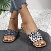 Модная женская обувь 2025 Горячая распродажа Туфли-шлепанцы с открытым носком Женские шлепанцы Модное сочетание цветов Повседневные шлепанцы Женские Летние Большого размера Шлепанцы на плоской подошве