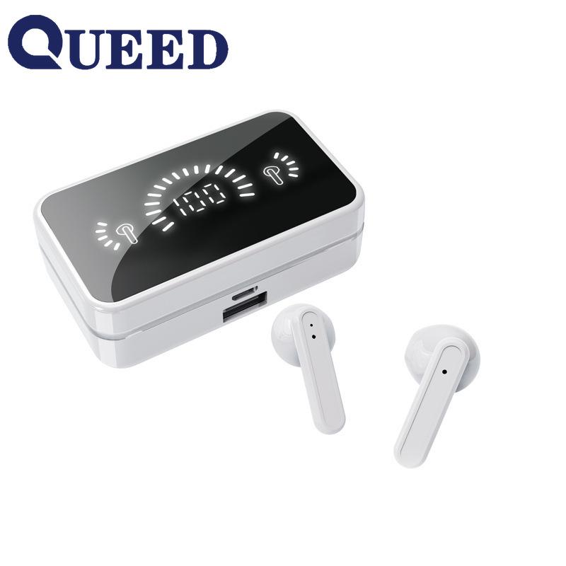 S20 Mirror Bluetooth 5.2 HIFI 3D Стерео Широкоустойчивые водонепроницаемые наушники с микрофоном Светодиодная гарнитура с сенсорным управлением