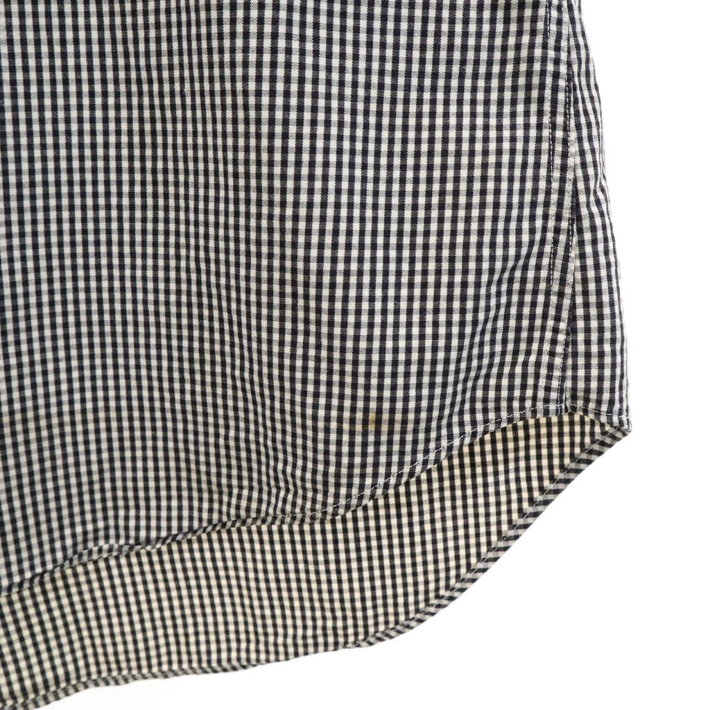 Fendi Клетчатая рубашка с длинным рукавом на пуговицах 40 черная Мужская Б/У