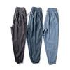 Брюки с манжетами на щиколотке Мужские Модные Летние Легкие и Гладкие Свободные Повседневные Брюки Эластичный Пояс Лиоцелл Джинсы