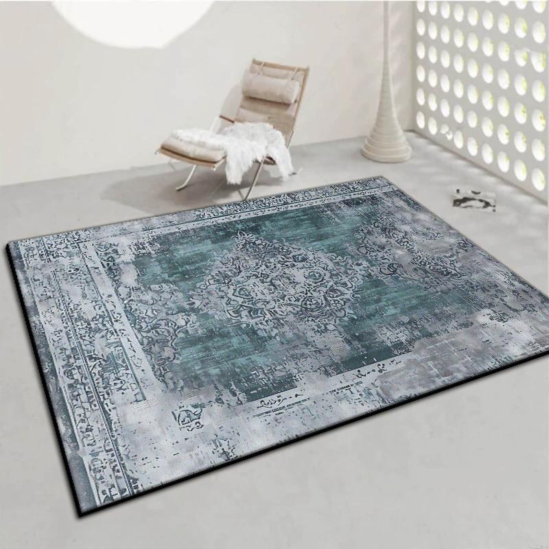 Американский стиль Персия Большой ковер Украшение гостиной Домашний ковер для диванной зоны Спальня Гардеробная Напольный коврик Моющийся Нескользящий