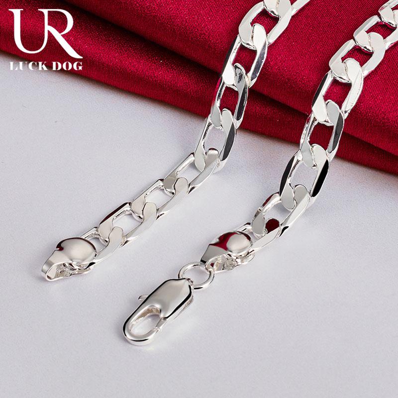 Ожерелье из стерлингового серебра 925 пробы с боковой цепочкой 8 мм, свадебные украшения