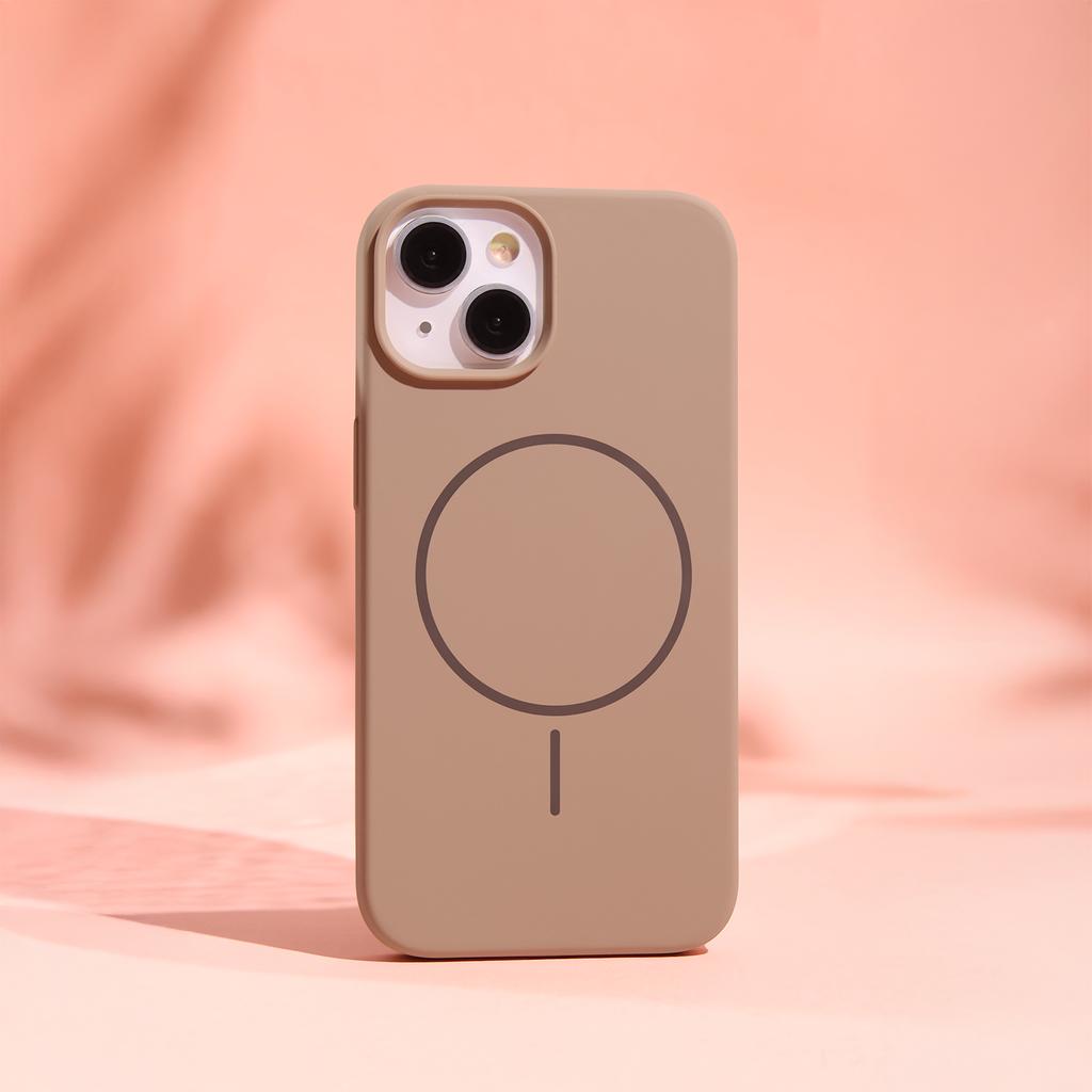 Nakładka Silicone Thin Mag Do Iphone 16 Pro Max 6,9" Brązowa