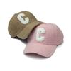 Мужские и женские зимние бейсболки с вышивкой в ​​виде буквы C, шапки Snapback из овечьей шерсти, короткая кепка с козырьком для женщин и мужчин