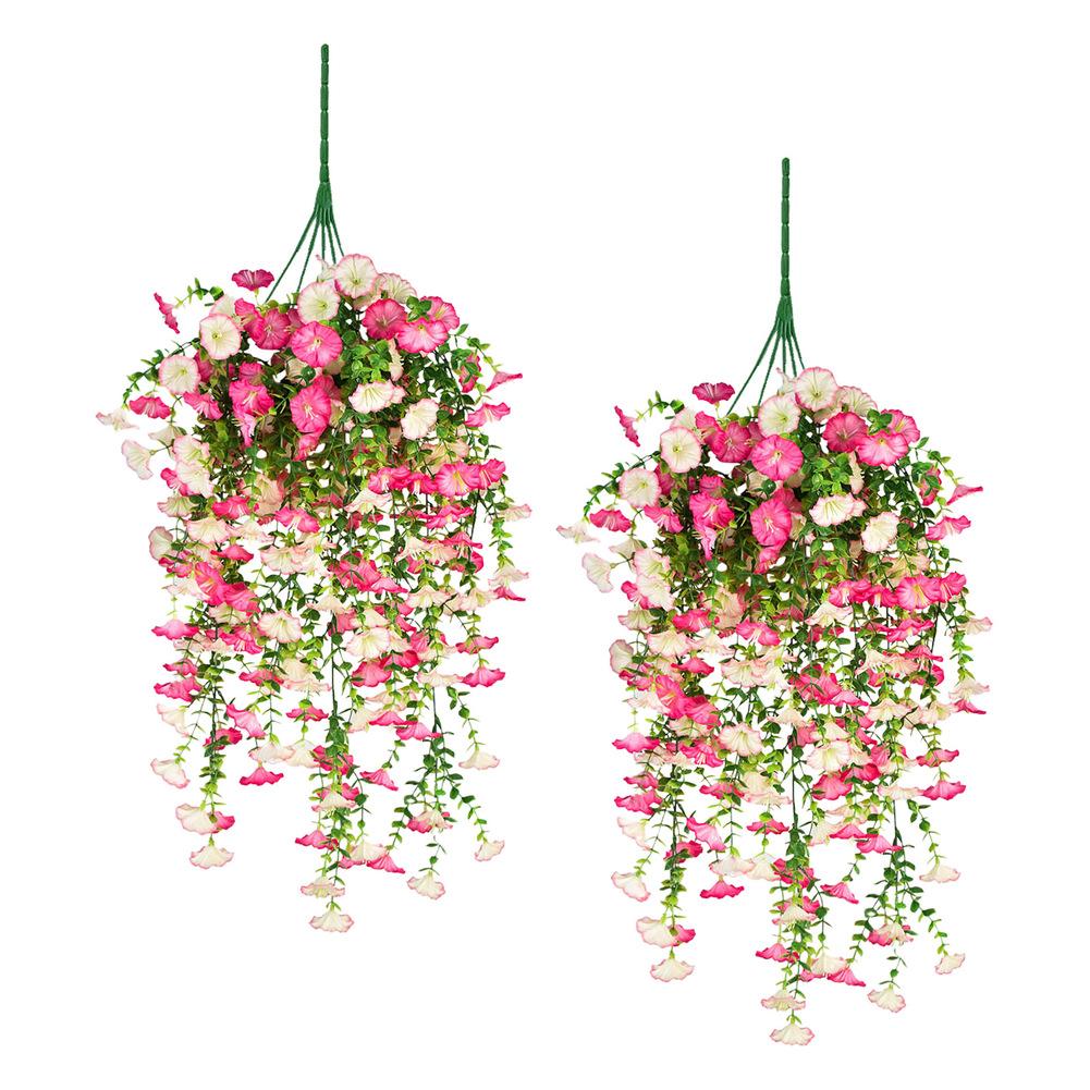 Silk Artificial Hanging Flower Vines for Yard For Front Door Garden Decor Weather Resistant Faux Plant 77x36cm