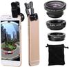 3 In 1 Fisheye Phone Lens Wide Angle Zoom Lens Fish Eye Macro Lenses Camera Kits With Clip Lens On The Phone For All Smart Phone