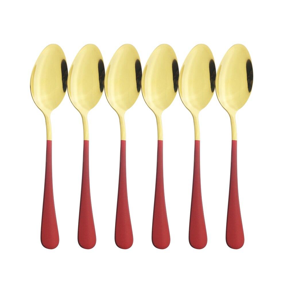 Набор столовой посуды из нержавеющей стали, набор столового серебра, черное золото, обеденная ложка, столовые приборы, столовые приборы, набор посуды для пикника, кухни, дома