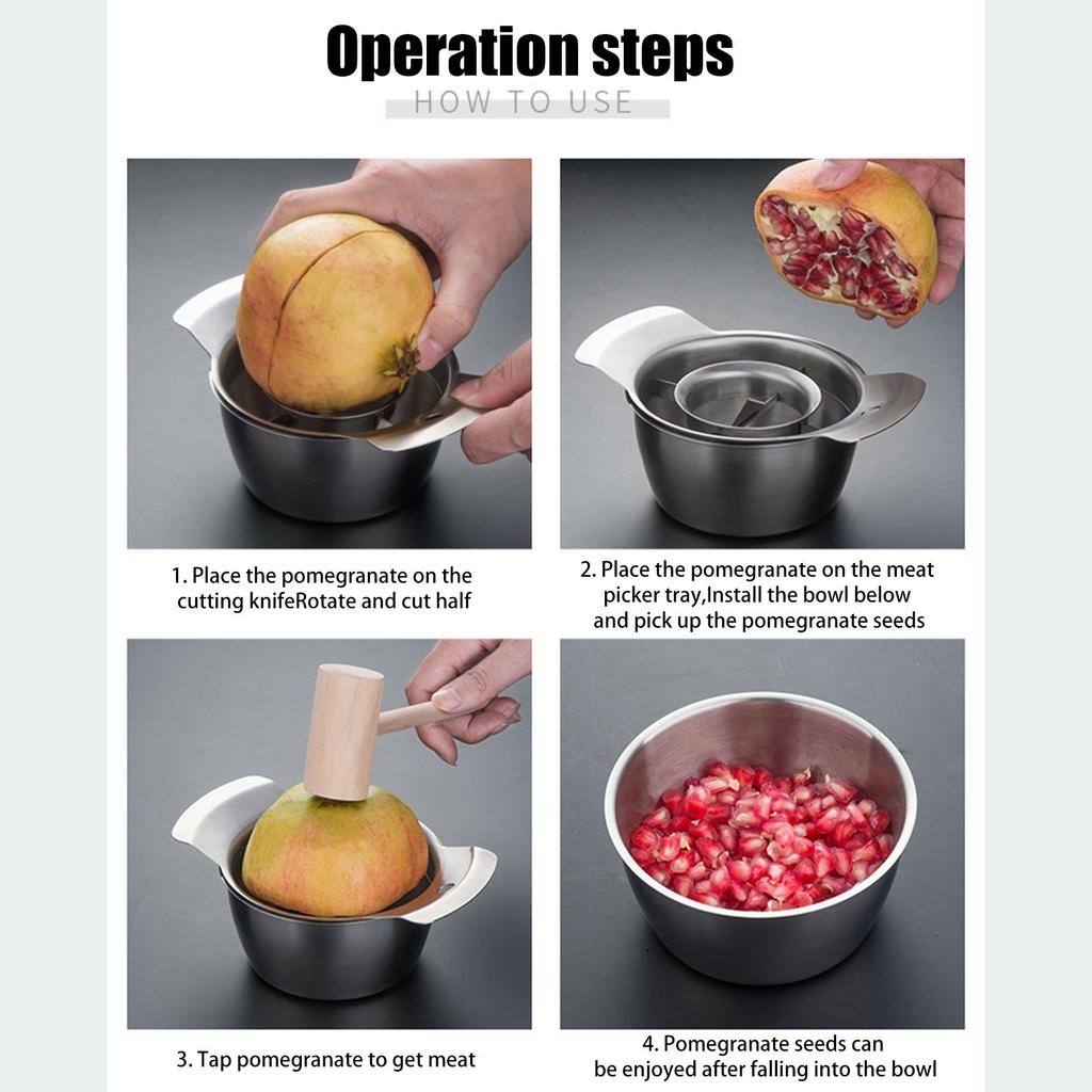 Инструмент для очистки граната от сердцевины, нержавеющая сталь для очистки граната от сердцевины, набор инструментов для очистки граната от сердцевины, гранатовый нож для очистки граната