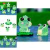 Creative Glow In The Dark Frog Ornaments Resin Craft Animals For Desk Car