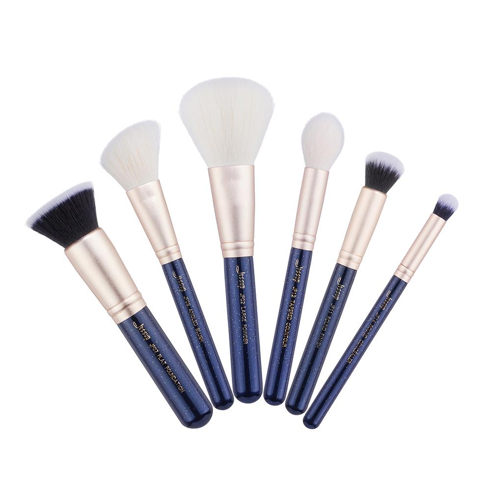 Набор профессиональных кистей для макияжа, 6 шт (Prussian Blue/Golden Sands)
