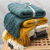 Army Green Blankets Large Knitted Tassel Throw for Bed Chair Sofa Couch Cover Spring Gift Blanket Home Decor Soft Comfortable