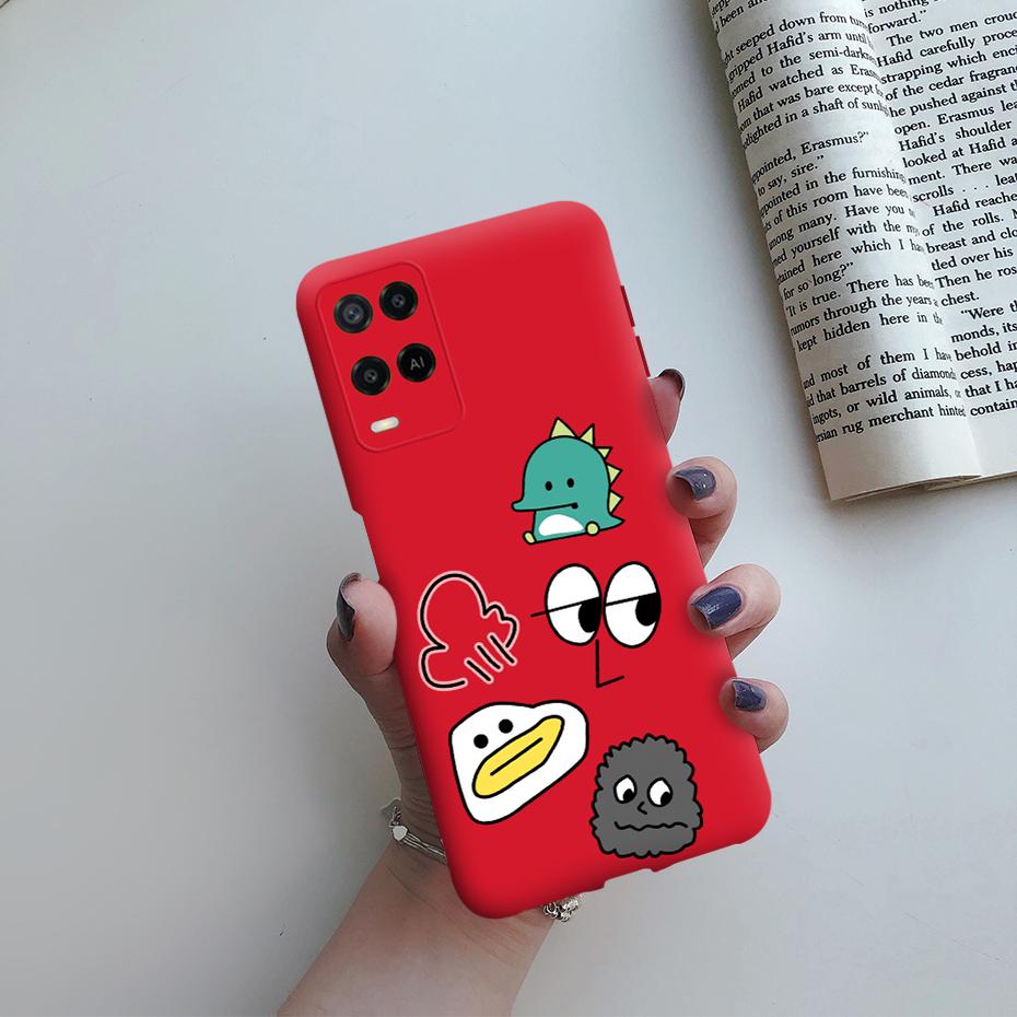 For Oppo A54 Case CPH2239 Soft Silicone Shockproof Cute Painted Cover For Oppo A54 OppoA54 A 54 6.1" Phone Cases Fundas Bumper